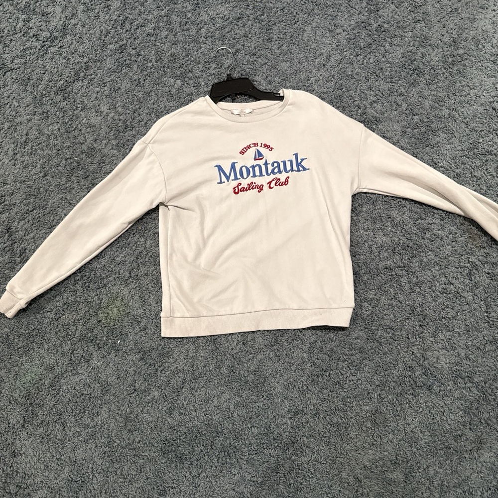 Francesca's Collections Cream Montauk Sweatshirt